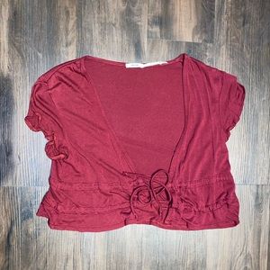 Maroon crop top
